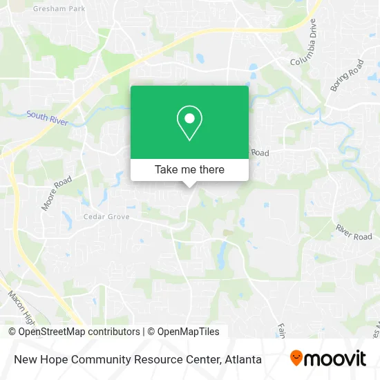 New Hope Community Resource Center map