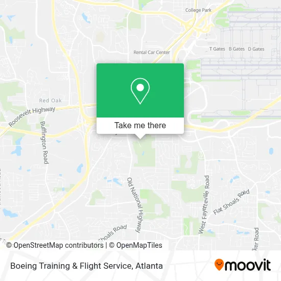 Boeing Training & Flight Service map