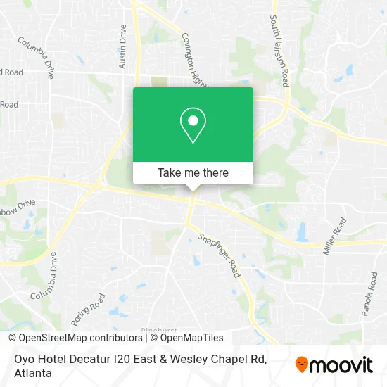 Oyo Hotel Decatur I20 East & Wesley Chapel Rd map