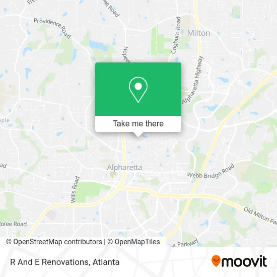 R And E Renovations map