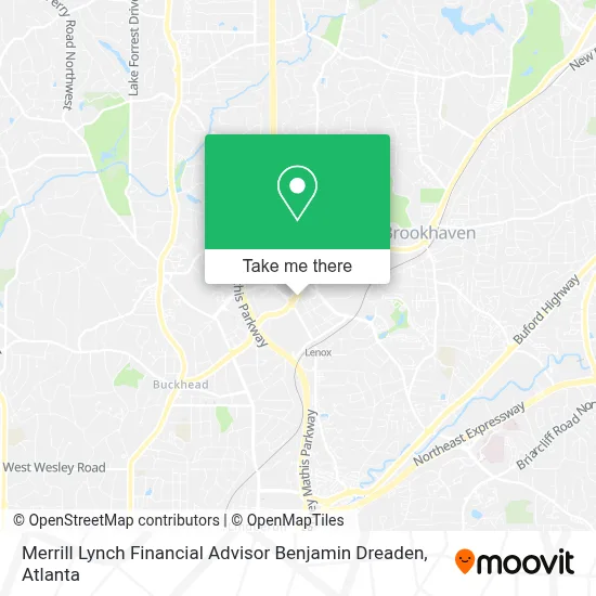 Merrill Lynch Financial Advisor Benjamin Dreaden map