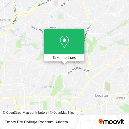 Mapa de Emory Pre-College Program