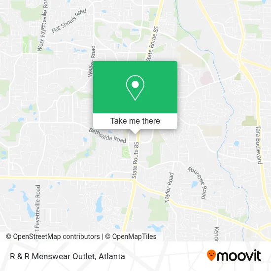 R & R Menswear Outlet map