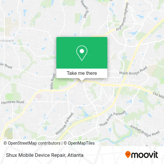 Shux Mobile Device Repair map