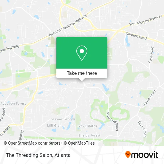 The Threading Salon map