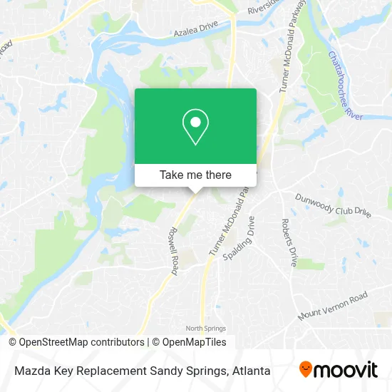 Mazda Key Replacement Sandy Springs map