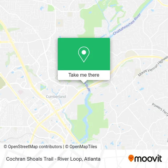 Cochran Shoals Trail - River Loop map
