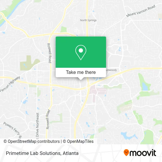 Primetime Lab Solutions map