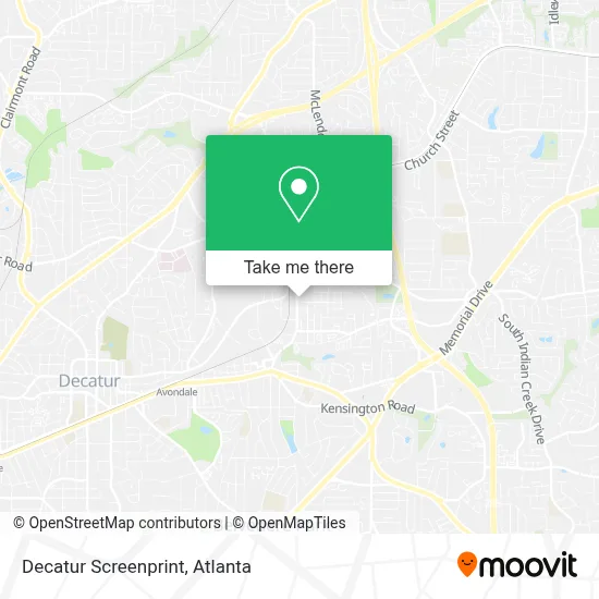 Decatur Screenprint map