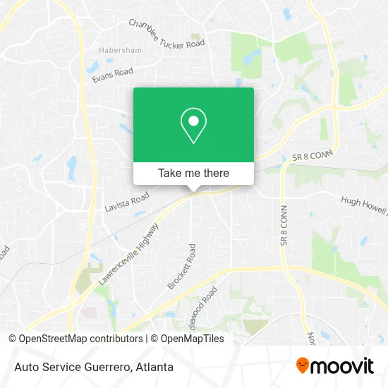 Auto Service Guerrero map