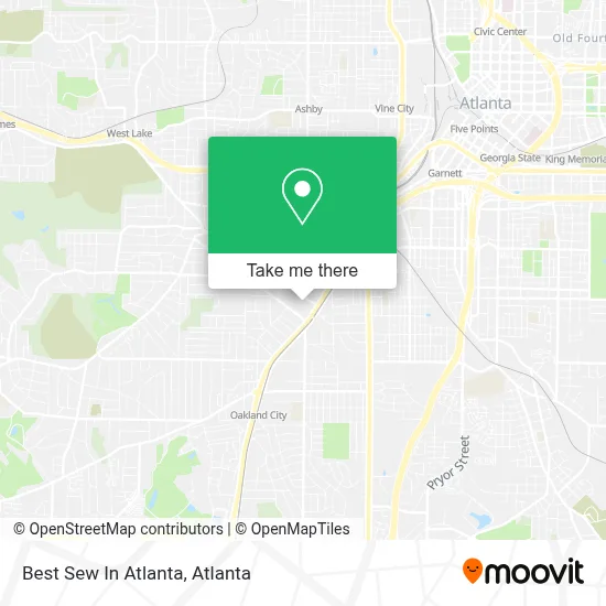 Best Sew In Atlanta map