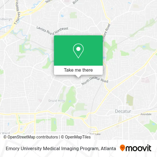 Emory University Medical Imaging Program map