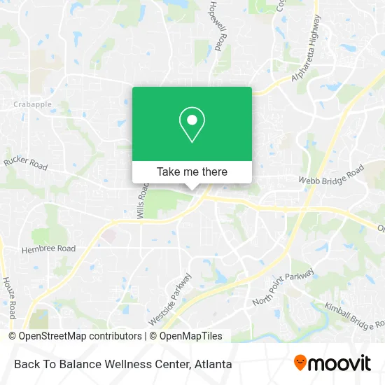 Back To Balance Wellness Center map
