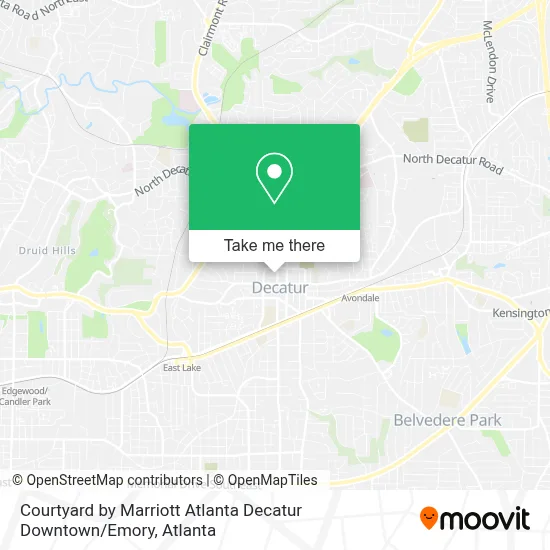 Courtyard by Marriott Atlanta Decatur Downtown / Emory map
