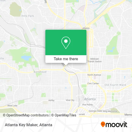 Atlanta Key Maker map