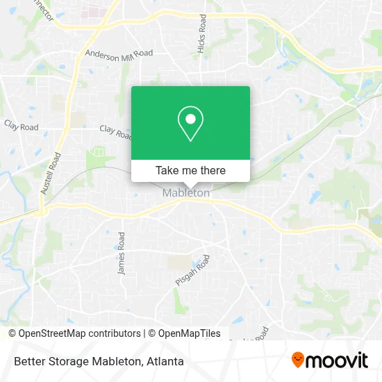 Better Storage Mableton map