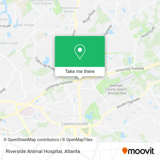 Riverside Animal Hospital map