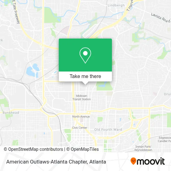 American Outlaws-Atlanta Chapter map