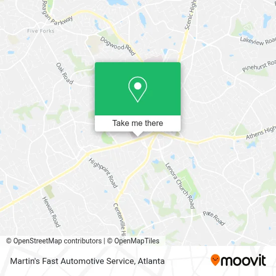 Martin's Fast Automotive Service map