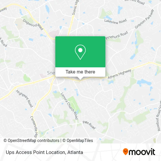 Ups Access Point Location map