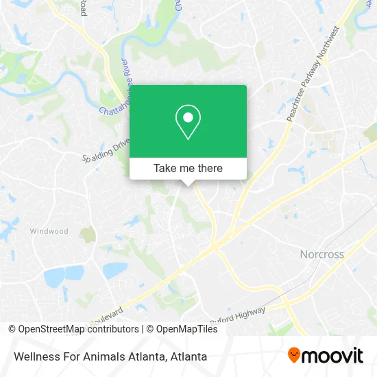 Wellness For Animals Atlanta map