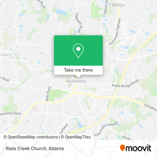 Rials Creek Church map