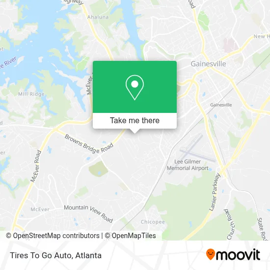 Tires To Go Auto map