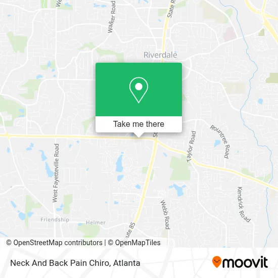 Neck And Back Pain Chiro map