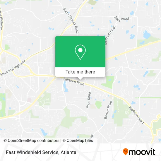 Fast Windshield Service map