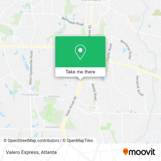 Valero Express map