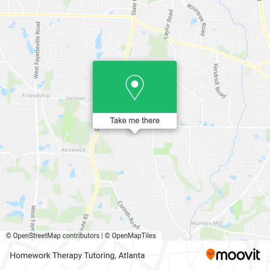 Homework Therapy Tutoring map