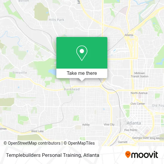 Templebuilders Personal Training map