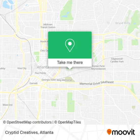 Cryptid Creatives map