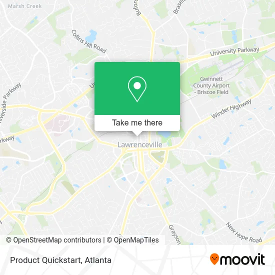 Product Quickstart map
