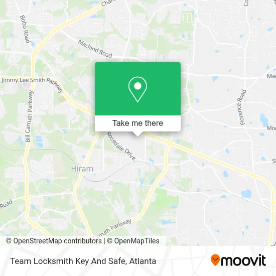 Team Locksmith Key And Safe map