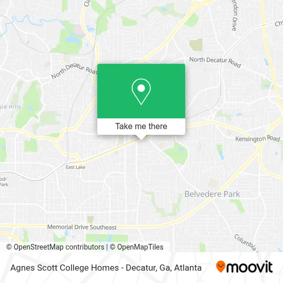 Agnes Scott College Homes - Decatur, Ga map