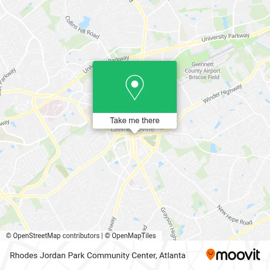 Rhodes Jordan Park Community Center map