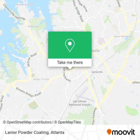 Lanier Powder Coating map