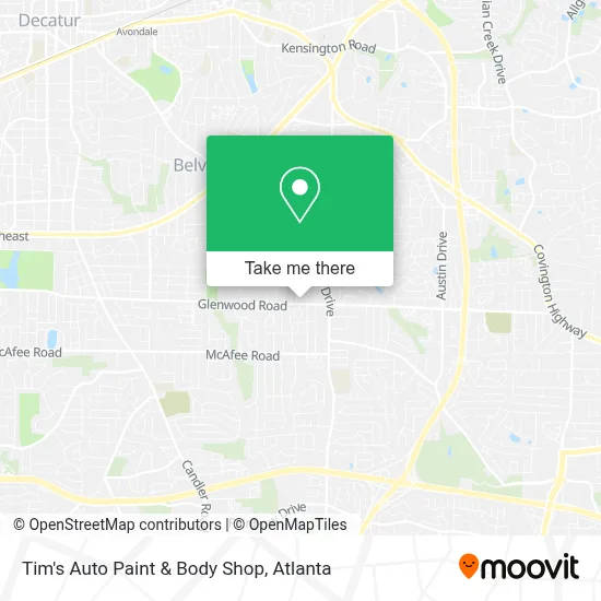 Tim's Auto Paint & Body Shop map