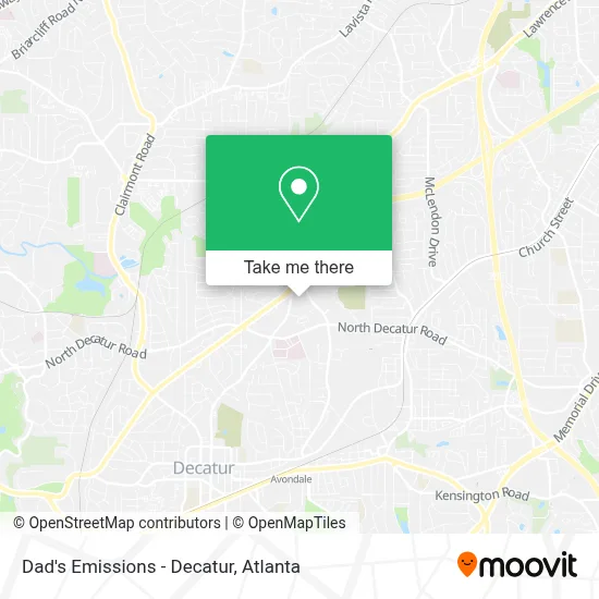 Dad's Emissions - Decatur map