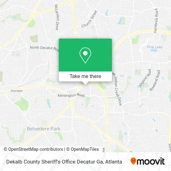 Dekalb County Sheriff's Office Decatur Ga map