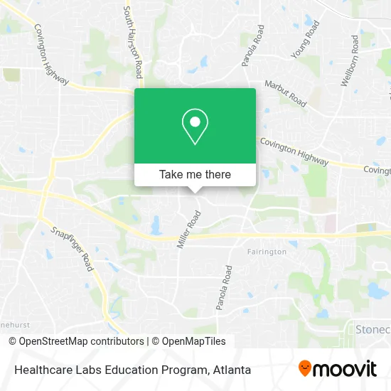 Healthcare Labs Education Program map