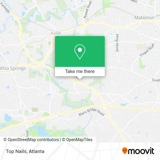 Top Nails map