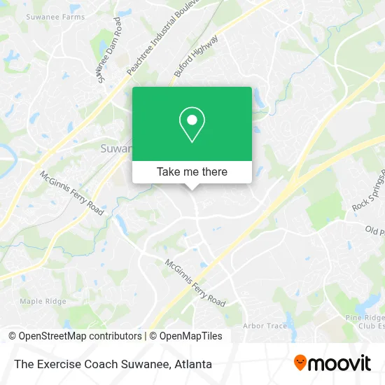 The Exercise Coach Suwanee map