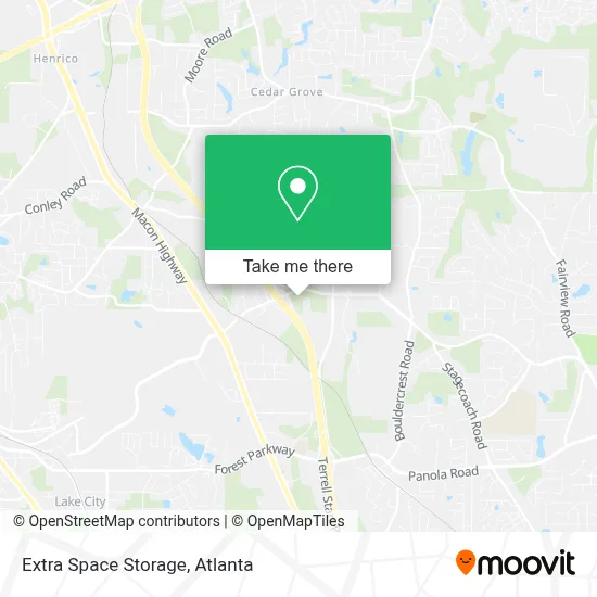 Extra Space Storage map