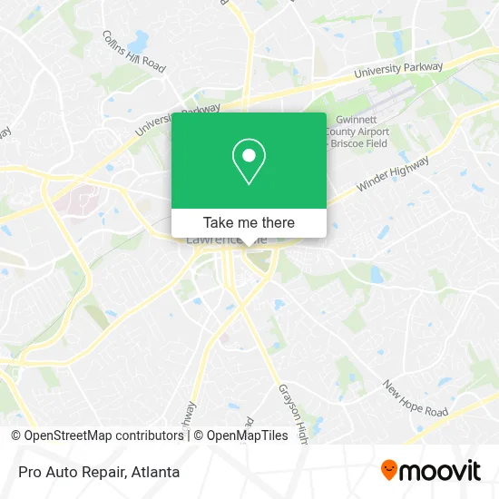 Pro Auto Repair map