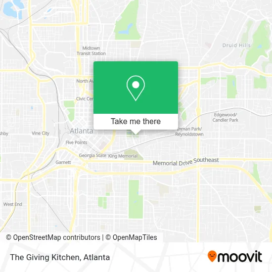 The Giving Kitchen map