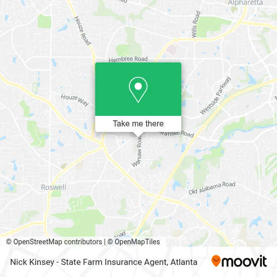 Nick Kinsey - State Farm Insurance Agent map