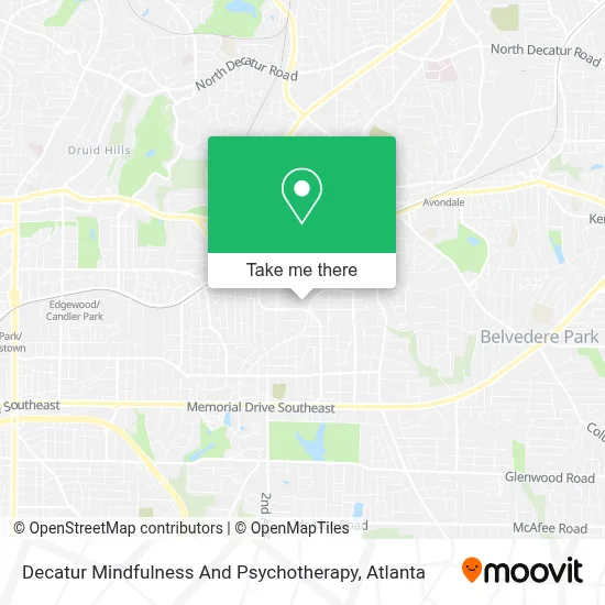 Decatur Mindfulness And Psychotherapy map