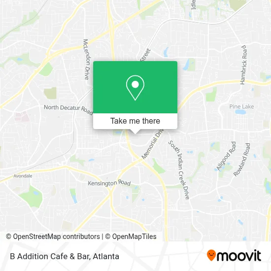 B Addition Cafe & Bar map